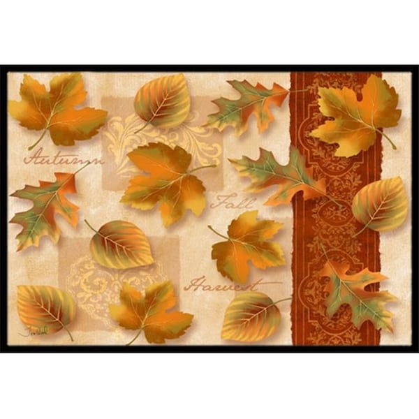 Carolines Treasures PTW2001MAT Fall Autumn Leaves Indoor & Outdoor Mat; 18 x 27 in. PTW2001MAT - main